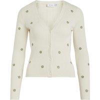 Floral Cotton Mix Cardigan with V-Neck