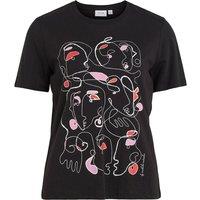 Graphic Print Cotton T-Shirt with Crew Neck