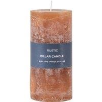 Pack of 2 14cm Pillar Candle Rustic Amber