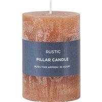 Pack of 2 10cm Pillar Candle Rustic Amber