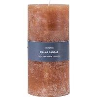 18cm Pillar Candle Rustic Amber