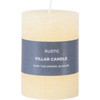 Pack of 2 10cm Pillar Candle Rustic Ivory