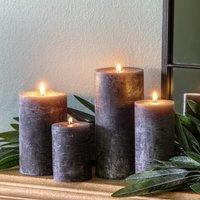 14cm Pillar Candle Rustic Slate