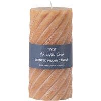 Pack of 2 15cm Vanilla Pillar Candle Twist Amber