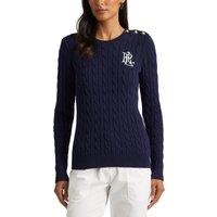Cotton Cable Knit Jumper with Crew Neck