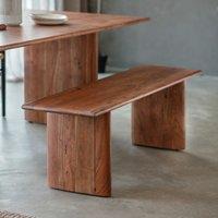Bettiah Acacia Wood 3 Seater Dining Bench (140cm)