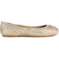 Palmaria Breathable Plaited Ballet Flats in Leather