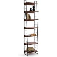 Watford 220cm High Steel and Walnut 7-Shelf Bookcase