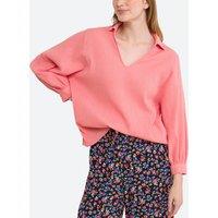 Oversize V-Neck Blouse with Long Sleeves