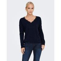 Fine Knit V-Neck Jumper