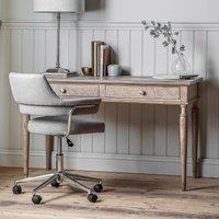 Nashik Ash Wood Parquet 2 Drawer Desk