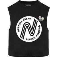 Dyer Cotton Cropped Vest Top with Crew Neck