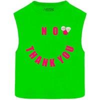 Dyer Cotton Cropped Vest Top with Crew Neck