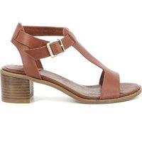 Volga Leather Sandals with Block Heel