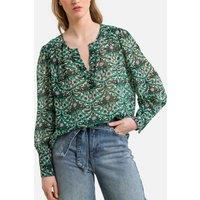 Floral Print Shirt with Long Sleeves