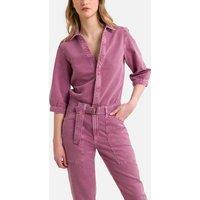 Frida Cotton/Linen Jumpsuit with 3/4 Length Sleeves