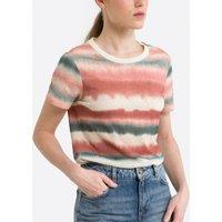 Salome Cotton/Linen T-Shirt in Tie Dye Print with Short Sleeves