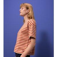 Striped Organic Cotton T-Shirt with Short Sleeves