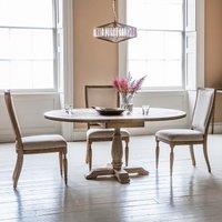 Nashik Oval Ash Wood Parquet Extendable Dining Table (Seats 4-6)