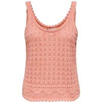 Openwork Knitted Vest Top in Cotton Mix