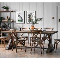 Guntur Farmhouse Style Mango Wood Dining Table (Seats 8)