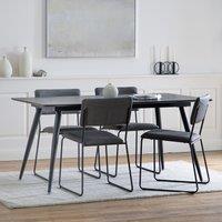 Kakinada Black Oak Dining Table (Seats 6)