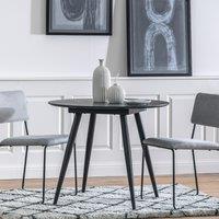 Kakinada Black Oak Round Dining Table (Seats 4)
