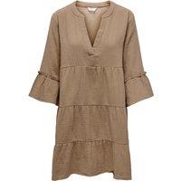 Cotton Tunic Dress with 3/4 Length Sleeves