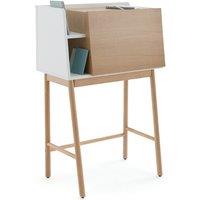 Graphy Oak Veneer Secretary Desk