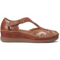 Leather Wedge Heel Sandals