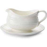 White Gravy Boat & Stand