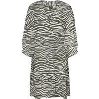 Zebra Print Mini Dress with V-Neck