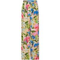 Draping Wide Leg Trousers in Floral Print