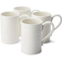 Set of 4 White Tall Mugs