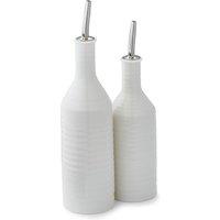 White Oil & Vinegar Bottle Set