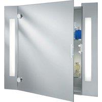 Illuminated Bathroom Mirror Cabinet with Shaver Socket