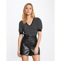 Chevron Print Jumper with Short Sleeves