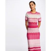 Maxi Jumper Dress in Chevron Print