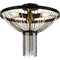 Black Metal Chainmail Design Ceiling Light