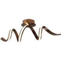 Rustic Metal and Opal Twist LED Ceiling Light