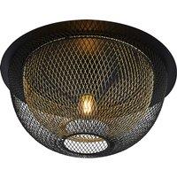 Black and Gold Double Layered Mesh Ceiling Light