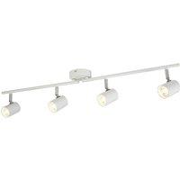 Adjustable White Split Bar 4 Light Ceiling Spotlight