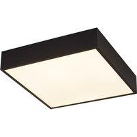 Bathroom Flush Black Square Ceiling Light