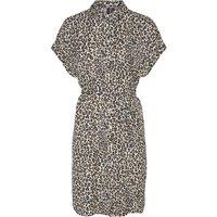 Mini Shirt Dress in Leopard Print