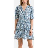 Cira Ruffled Mini Dress in Floral Print