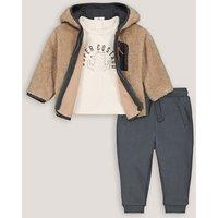 Cotton T-Shirt, Cardigan/Joggers Outfit