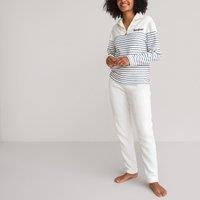 Fleece Pyjamas with Striped Top