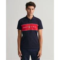 Banner Shield Rugger Polo Shirt in Cotton
