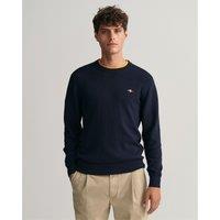Cotton Textured Jumper with Crew Neck