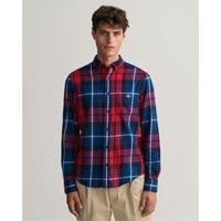 Checked Cotton Flannel Shirt in Regular Fit